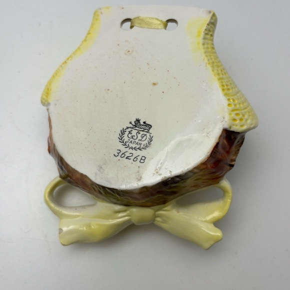 Vintage ESD Japan ceramic anthropomorphic cat wall pocket - Picture 4 of 8